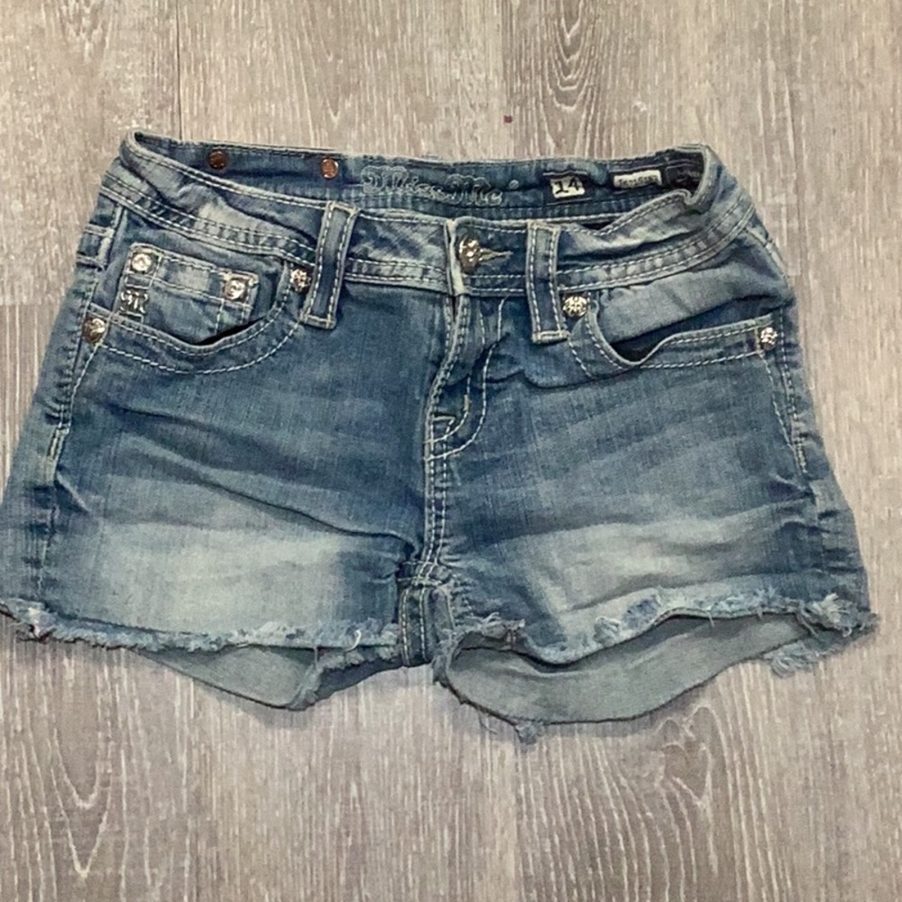 Miss Me Blue Jean Shorts